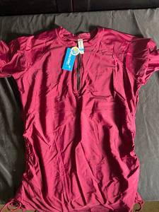 lot 138 image: Halcun Womens 2XL Rash Guard Swimsuit with UPF 50 Sun Protection