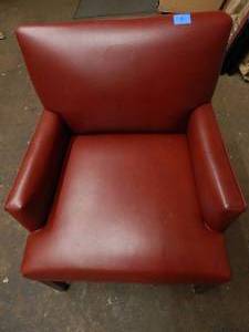 lot 81 image: Red Pleather Chair