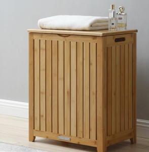 lot 8 image: Bamboo Laundry Hamper