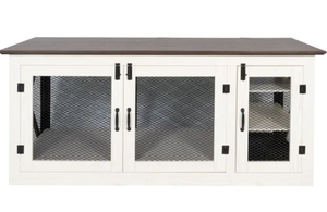 lot 15 image: Living Essentials 65 Cooper Dog Crate Credenza