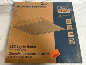 lot 8 image: Lithonia LED Lay-In Troffer