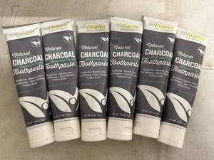 6 Bottles of Natural Activated Charcoal Toothpaste