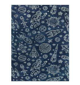 lot 362 image: Mainstays Navy Space Indoor Kids Rug, 4 x 55