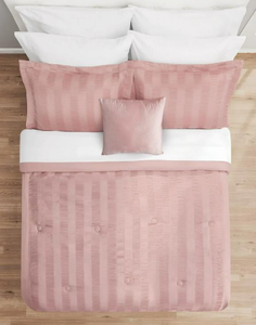 lot 364 image: Mainstays Blush Pink 10 Piece Bed in a Bag Comforter Set with Sheets, Queen