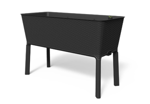 lot 624 image: Keter 19.4 x 44.9 x 29.8 Resin Durable Raised Garden Bed with Self-Watering Drainage Planter Box