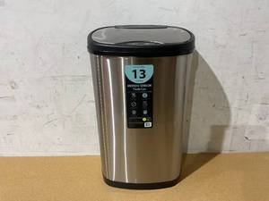 lot 238 image: Nine Stars 21.1 Gallon Trash Can, Motion Sensor Touchless Kitchen Trash Can, Stainless Steel