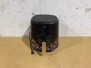lot 355 image: Beautiful 3 Qt Air Fryer with TurboCrisp Technology, Wildflower by Drew Barrymore, Black