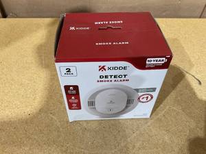 lot 145 image: 2PCS Kidde Smoke Detector, 10-Year Battery Powered, LED Warning Light Indicators
