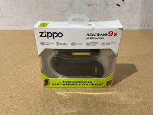 lot 275 image: Zippo Black Heatbank 9s Rechargeable Hand Warmer & Flashlight