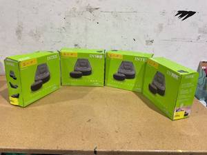 lot 387 image: LOT OF 4 Intex Inflatable Ultra Lounge with Ottoman