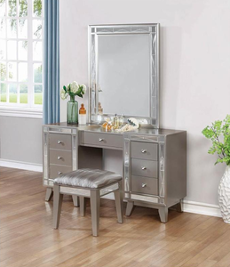 lot 52 image: Coaster 204927 Furniture Leighton Vanity Desk With Stool