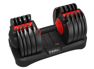 lot 57 image: FitRx SmartBell, Quick-Select Adjustable Dumbbell for Home Gym, 5-52.5 lbs