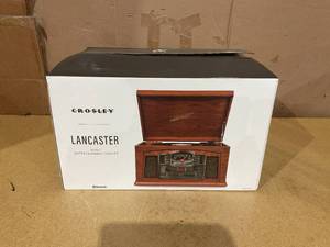 lot 116 image: Crosley CR42D-PA Lancaster 3-Speed Turntable with Radio, CDCassette Player, Aux-in and Bluetooth