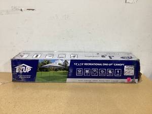 lot 630 image: E-Z UP 13 x 13 ONE-UP Instant Recreational Outdoor Canopy