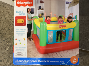 lot 639 image: Fisher-Price Indoor Bouncer with Built-in Pump