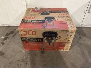 lot 37 image: Loco 22.5 Inch SmartTemp Kettle Charcoal Grill in Black with Stand