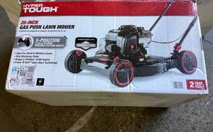 lot 643 image: Hyper Tough 20-inch 125cc Gas Push Walk Behind Mower with Briggs & Stratton Engine