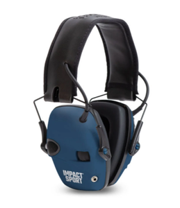 lot 407 image: Howard Leight by Honeywell Impact Sport Sound Amplification Electronic Shooting Earmuff, Real Blue