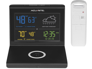 lot 435 image: Acurite Weather Forecaster with Wireless Charging Pad Model 01193D1