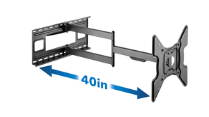 lot 321 image: Mount-It Full Motion TV Wall Mount with Extra Long 40 Extension, Fits 32 to 70 Tvs, Capacity 110 lbs., Heavy Duty, Lifetime Warranty
