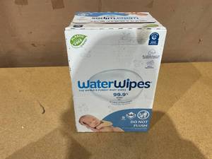 lot 217 image: WaterWipes Original 99.9% Water Based Baby Wipes, Unscented, 9 Resealable Packs (540 Wipes)