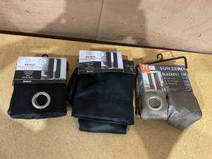lot 679 image: LOT OF 3 Blackout Curtains