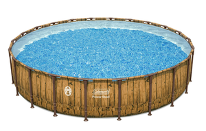 Coleman Power Steel 22' x 52" Round Metal Frame Above Ground Pool Set