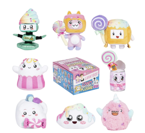 lot 207 image: LOT OF 24 LankyBox Mystery Plush, Candy Collection, Collectible Blind Box Mini Plush
