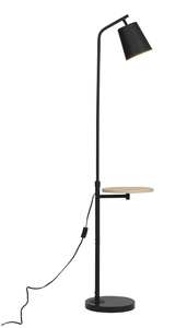 lot 210 image: Mainstays 65 Modern Adjustable Head Matte Black Floor Lamp