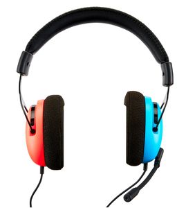 lot 214 image: LOT OF 2 Onn. Wired Video Gaming Headset with 3.5mm Connector, Flip-to-Mute Mic, Lightweight Steel, For Nintendo Switch