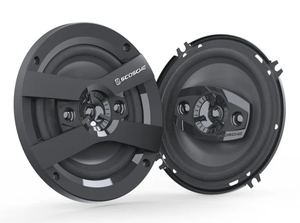 lot 216 image: Scosche HD6504A-WM1SD 6.5 Multi-Fit HD Coaxial 4-Way 200 Watt Peak Car Stereo Speakers