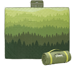 lot 460 image: CORE Outdoor Weighted Blanket  Packable Waterproof Picnic Blanket, Beach Mat, Tent Camping Rug, & Stadium Blanket