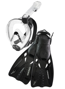 lot 486 image: SM Cressi Adult Snorkeling Set - Full Face Mask, Wide Clear View, Anti-Fog System