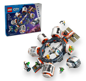 lot 489 image: LEGO City Modular Space Station STEM Toy, Modular Exploration Science Toy with 6 Astronaut Minifigures 60433