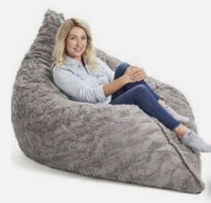 LOVESAC Pillow Sac with Shrink Kit and Cover- Grey