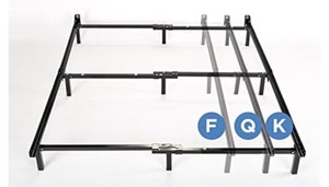 ZINUS Compack Metal Adjustable 7 Inch Support Bed Frame for Box Spring and Mattress Set, Full/Queen/King, Black