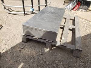 lot 53 image: Metal storage box 42 x 18 x 6.5