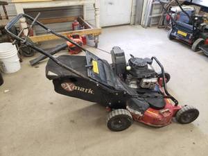 lot 65 image: Exmark 30 self propelled walk behind mower with bagger
