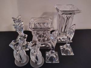 lot 12 image: Crystal Candle Holders