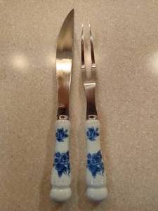 lot 53 image: Vanadium Stahl Carving Knife & Fork