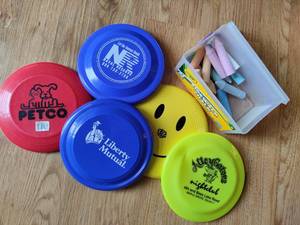 lot 125 image: Frisbees & Sidewalk Chalk