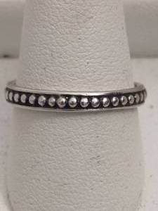 lot 111 image: Silver Beaded Band Stamped 925