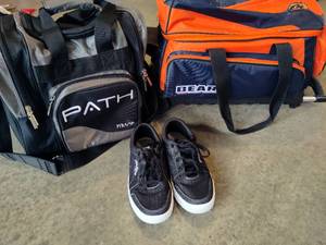 lot 153 image: Two Bowling Bags & Womens Bowling Shoes (sz 7.5)
