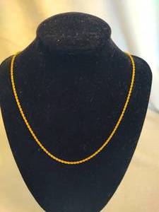 lot 112 image: 14K Gold Rope Necklace