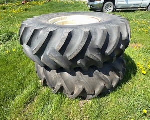 lot 63 image: 18.4  x 26 Tractor or Combine Tires  8 x 8 bolt pattern 
