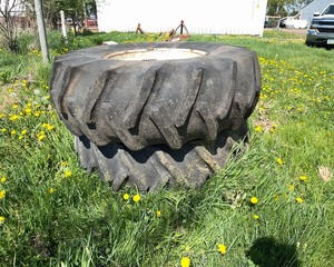 lot 65 image: 18.4 x 26 Combine or Tractor Tires & Rims