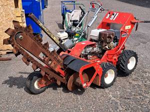 lot 7 image: Barreto Gasoline-Powered Trencher 1324-D (Red)