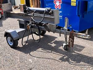 lot 5 image: PowerTek Honda GX340 11.0 Gasoline-Powered Log Splitter  Trailered (Grey)