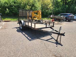 lot 4A image: 5 x 10 Flatbed Utility Trailer