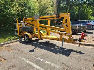 2015 Haulotte Biljax Single Axle 2-Person Boom Man Lift Trailer
